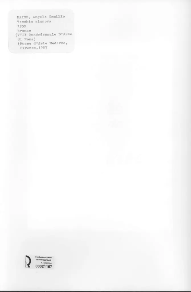 Anonimo , Maine, Angelo Camillo - sec. XX , retro