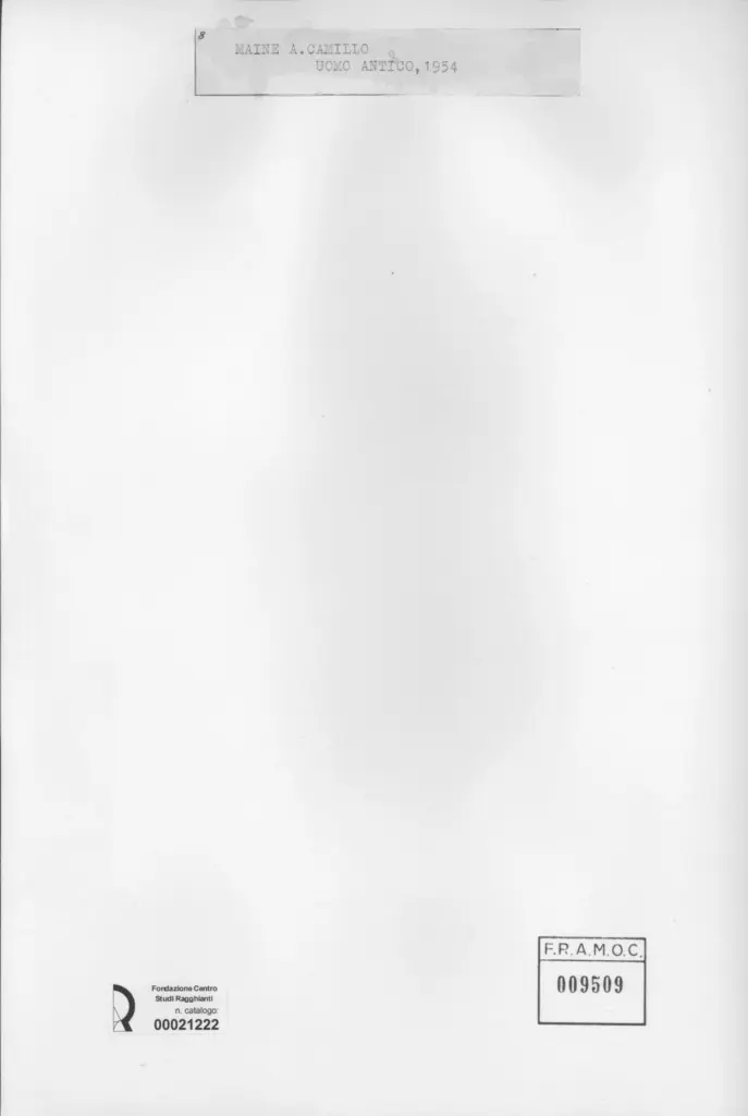 Anonimo , Maine, Angelo Camillo - sec. XX - Uomo antico , retro