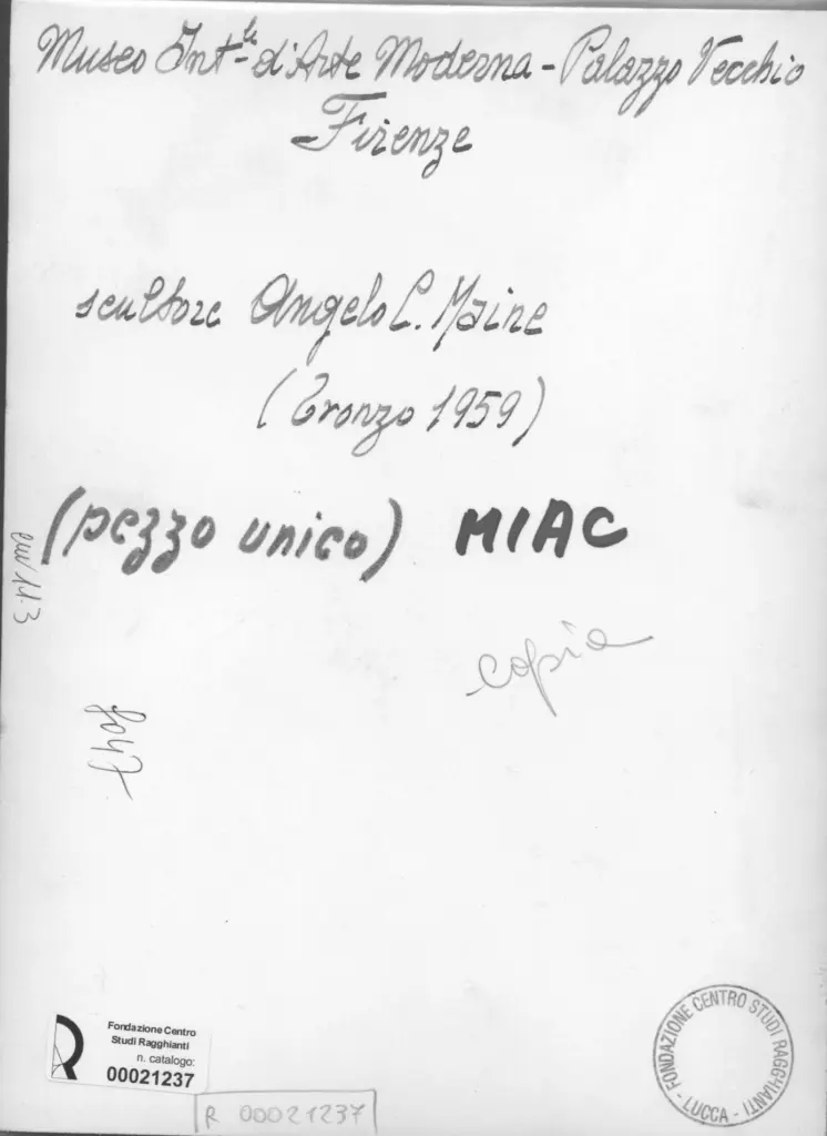 Giacomelli , Maine, Angelo Camillo - sec. XX , retro