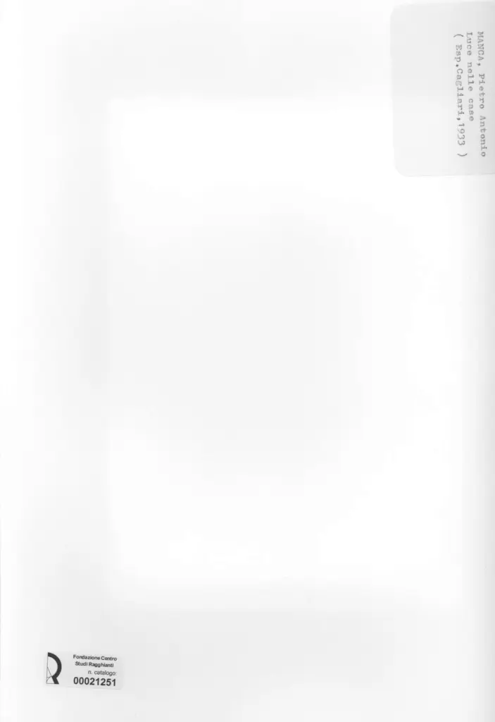 Manca, Pietro Antonio - - , retro