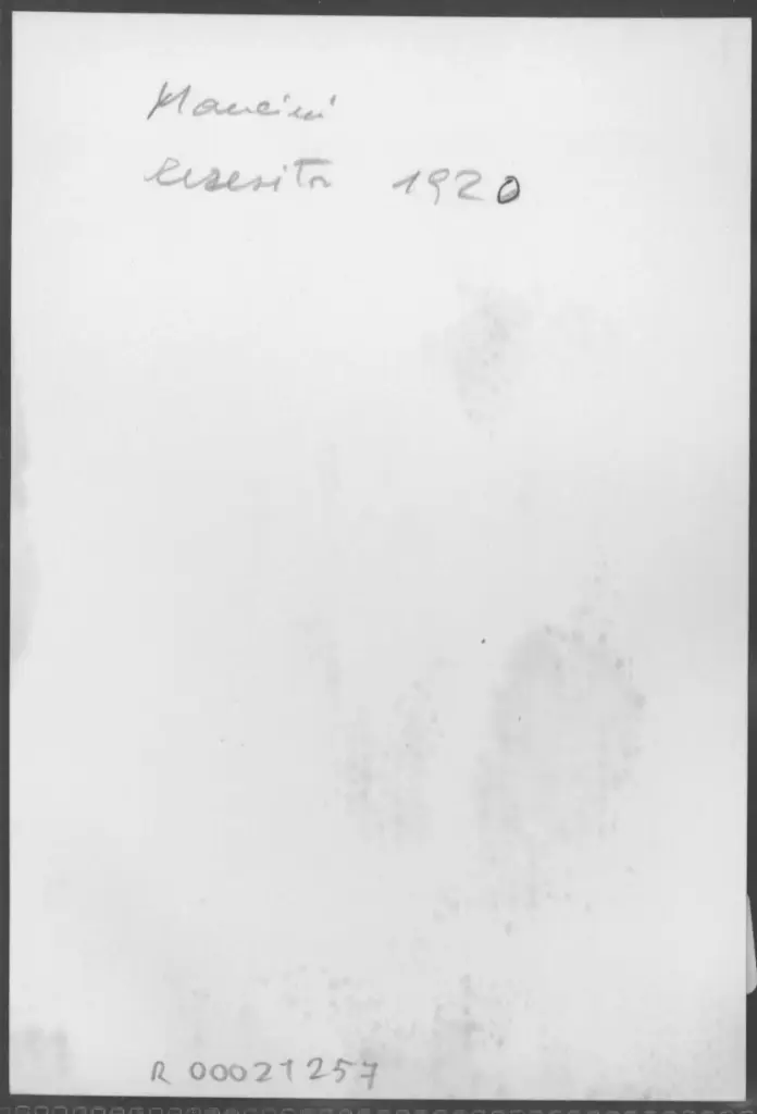 Anonimo , Mancini, Antonio - sec. XX - Ritratto femminile , retro