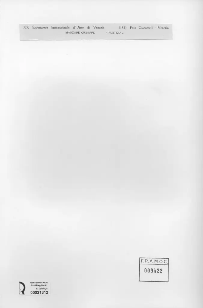 Giacomelli , Manzone, Giuseppe - sec. XX - Rustico , retro