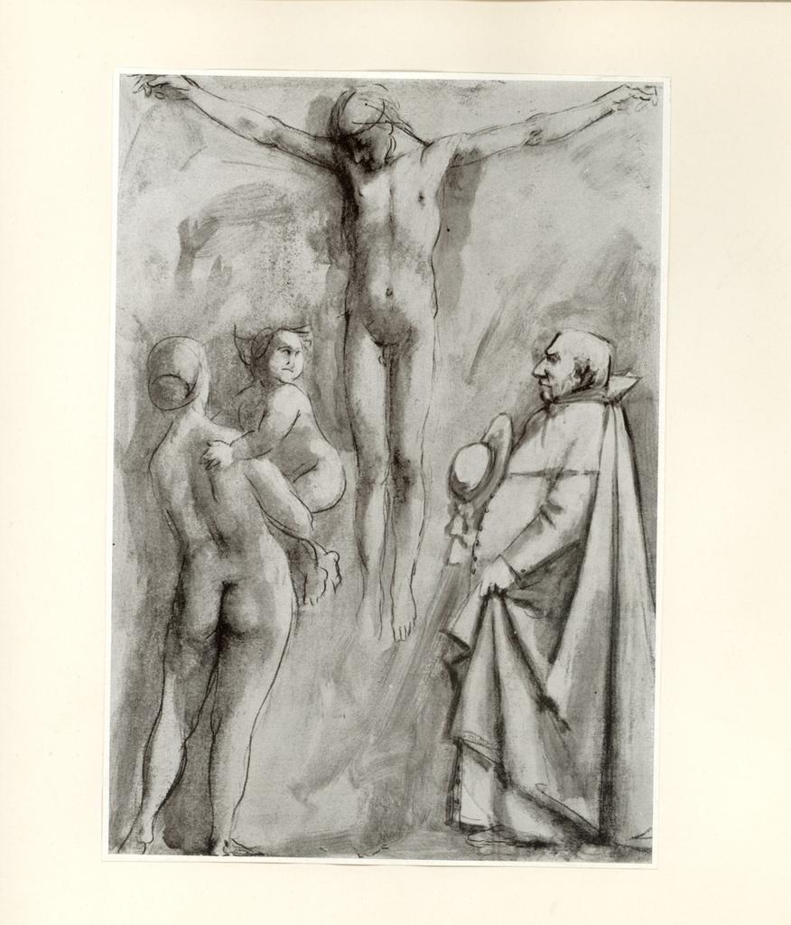 Anonimo , Manzù, Giacomo - sec. XX - Crocifissione , fronte