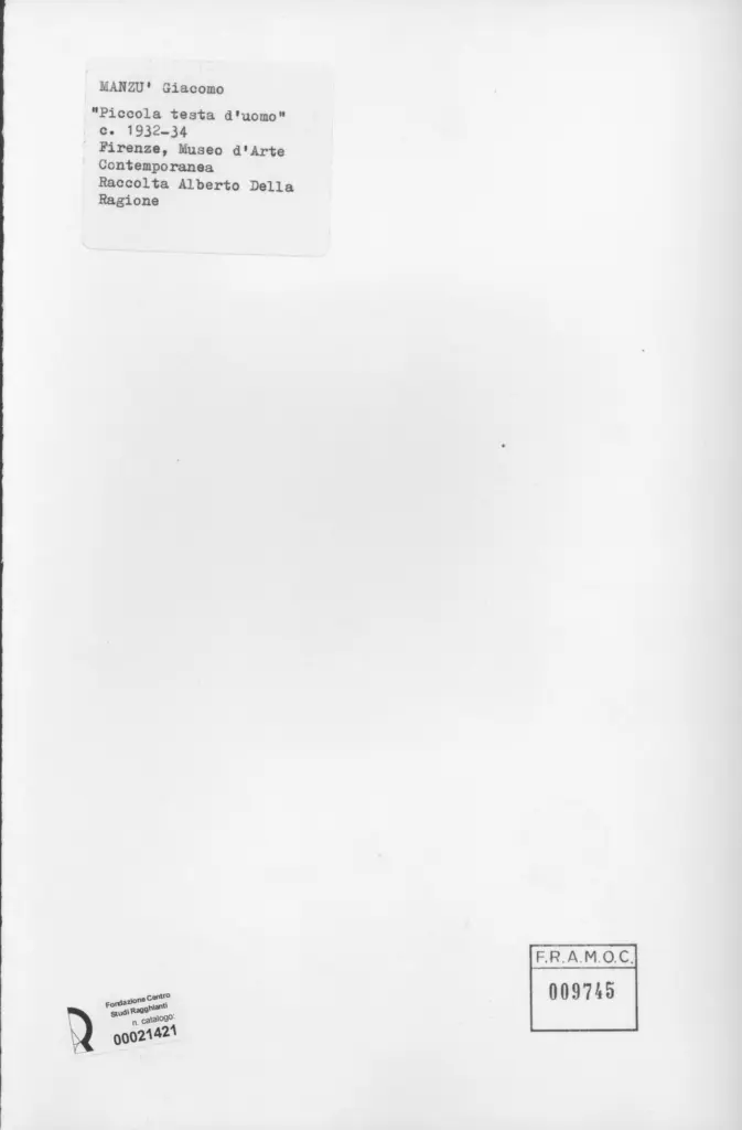 Manz&ugrave;, Giacomo - sec. XX -