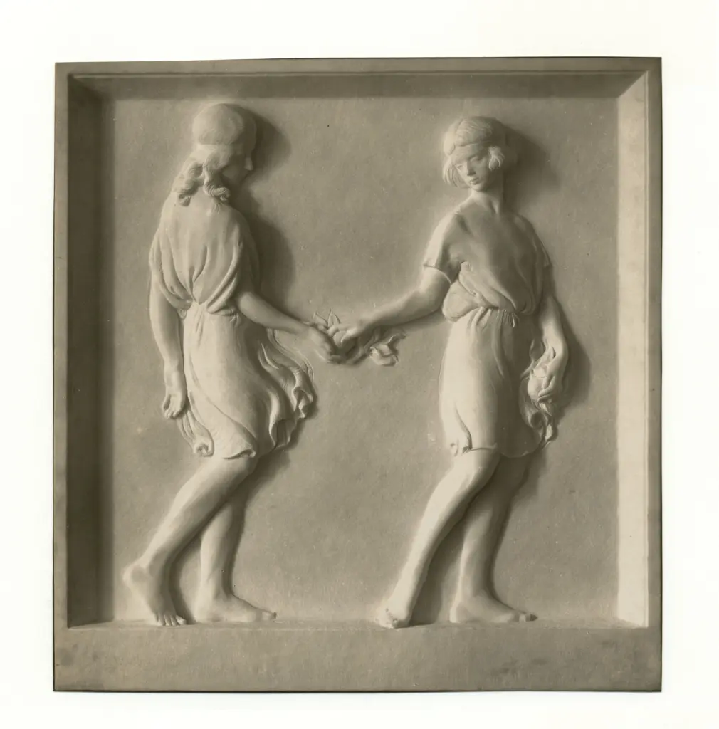 Anonimo , Maraini, Antonio - sec. XX - Ritratto delle signorine Farina , fronte