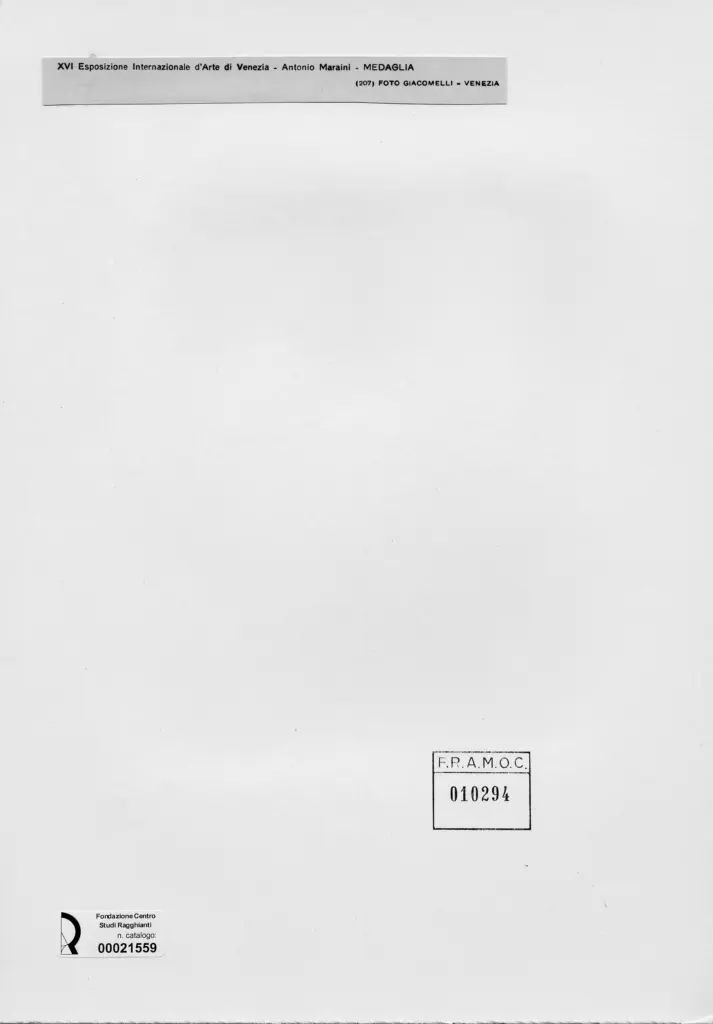 Giacomelli , Maraini, Antonio - sec. XX - Medaglia , retro