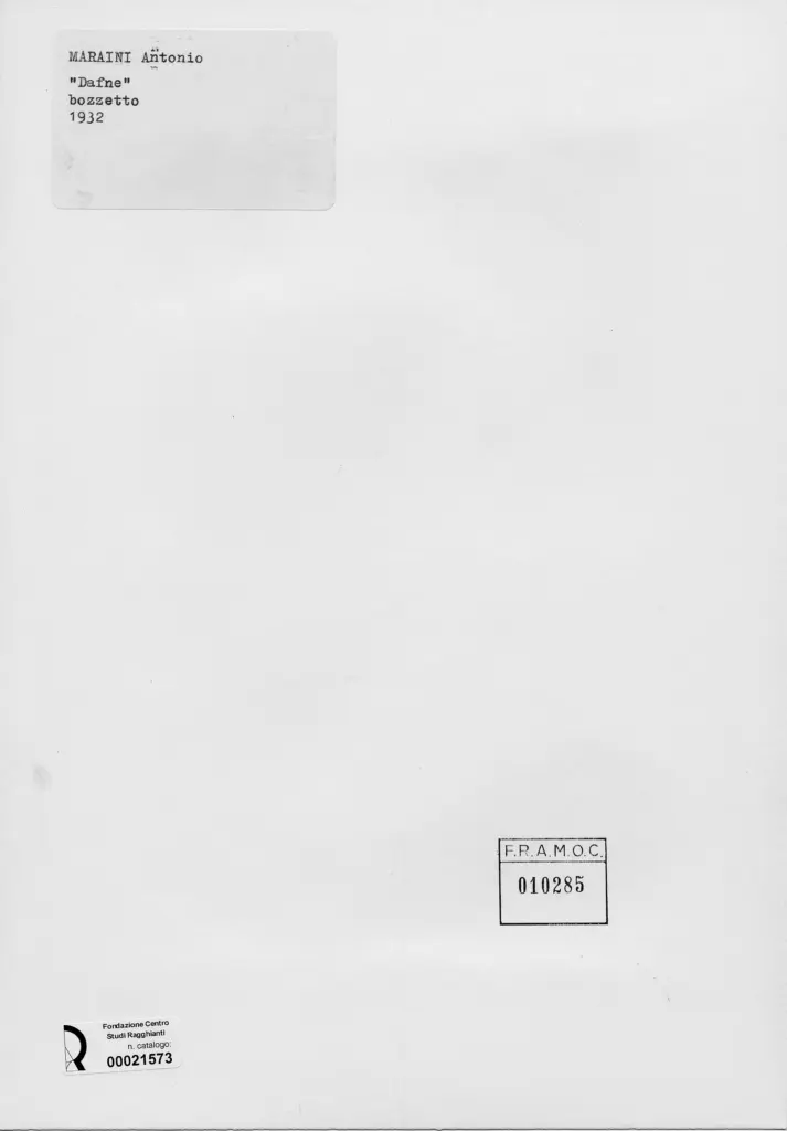 Anonimo , Maraini, Antonio - sec. XX - Dafne , retro