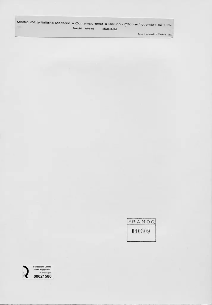 Giacomelli , Maraini, Antonio - sec. XX - Maternit&agrave; , retro