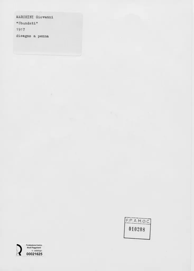 Anonimo , Marchini, Giovanni - sec. XX - Sbandati , retro