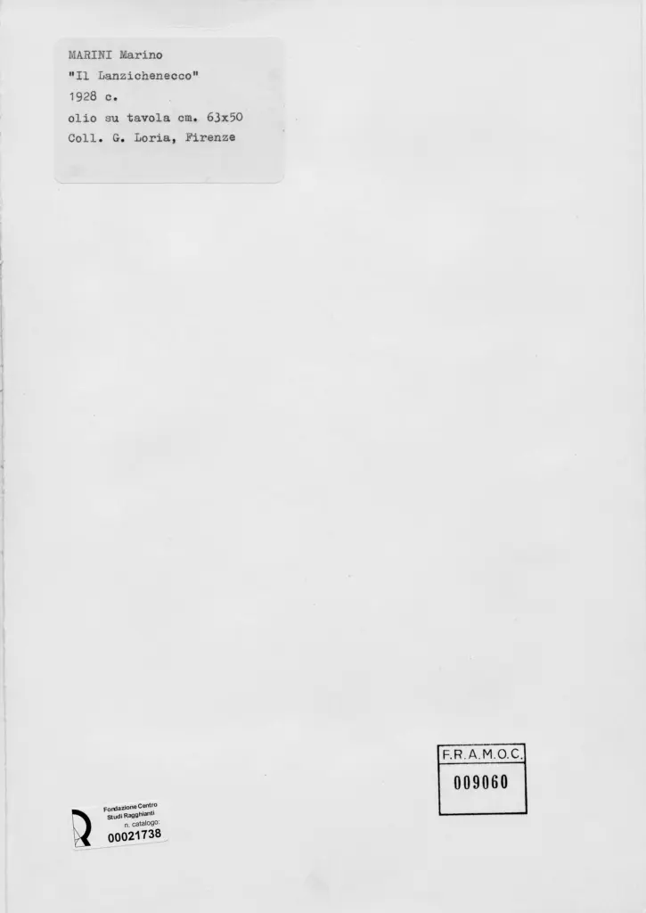 Anonimo , Marini, Marino - sec. XX , retro