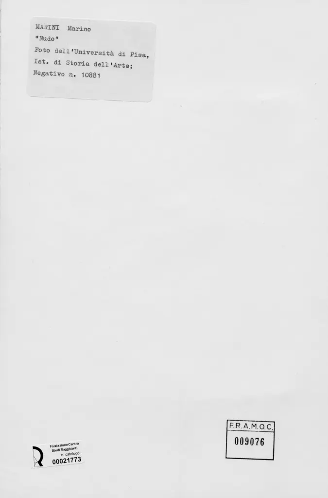 Universit&agrave; di Pisa. Dipartimento di Storia delle Arti&nbsp; , retro