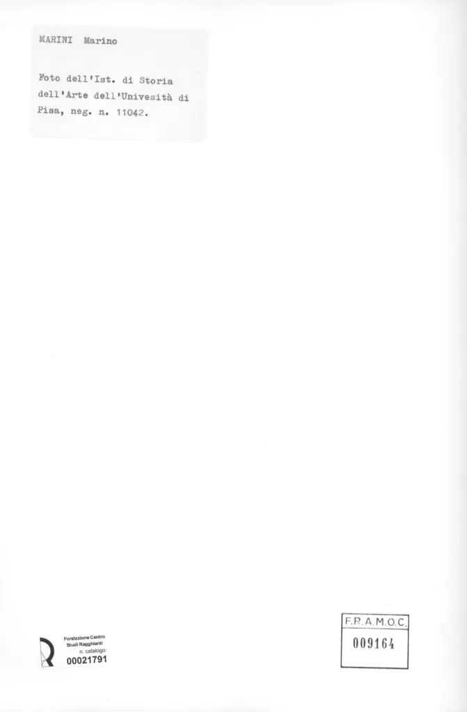 Universit&agrave; di Pisa. Dipartimento di Storia delle Arti , retro