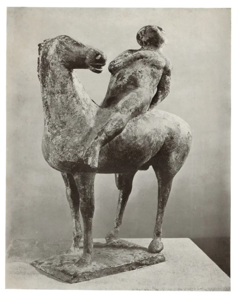 Anonimo , Marini, Marino - sec. XX - Cavallo e cavaliere , fronte