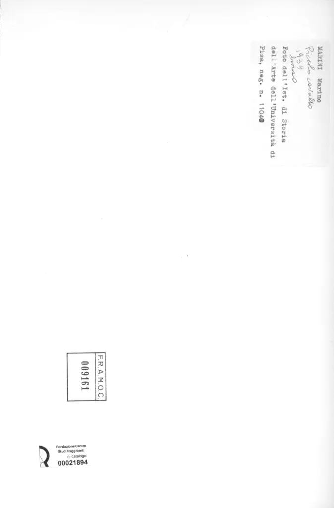 Universit&agrave; di Pisa. Dipartimento di Storia delle Arti , retro