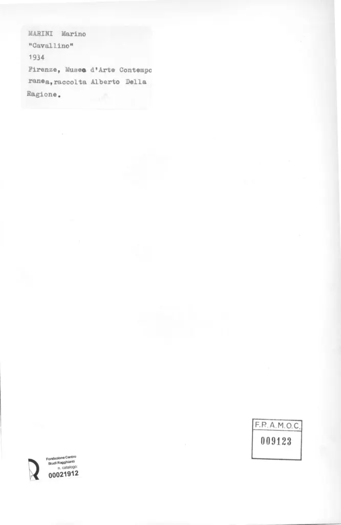 Anonimo , Marini, Marino - sec. XX , retro