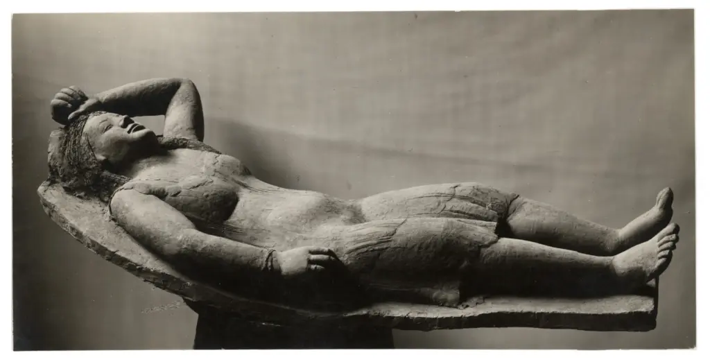 Anonimo , Marini, Marino - sec. XX - Donna dormiente , fronte