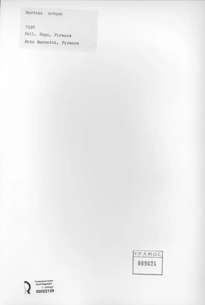 Foto Barsotti , Martini, Arturo - sec. XX , retro