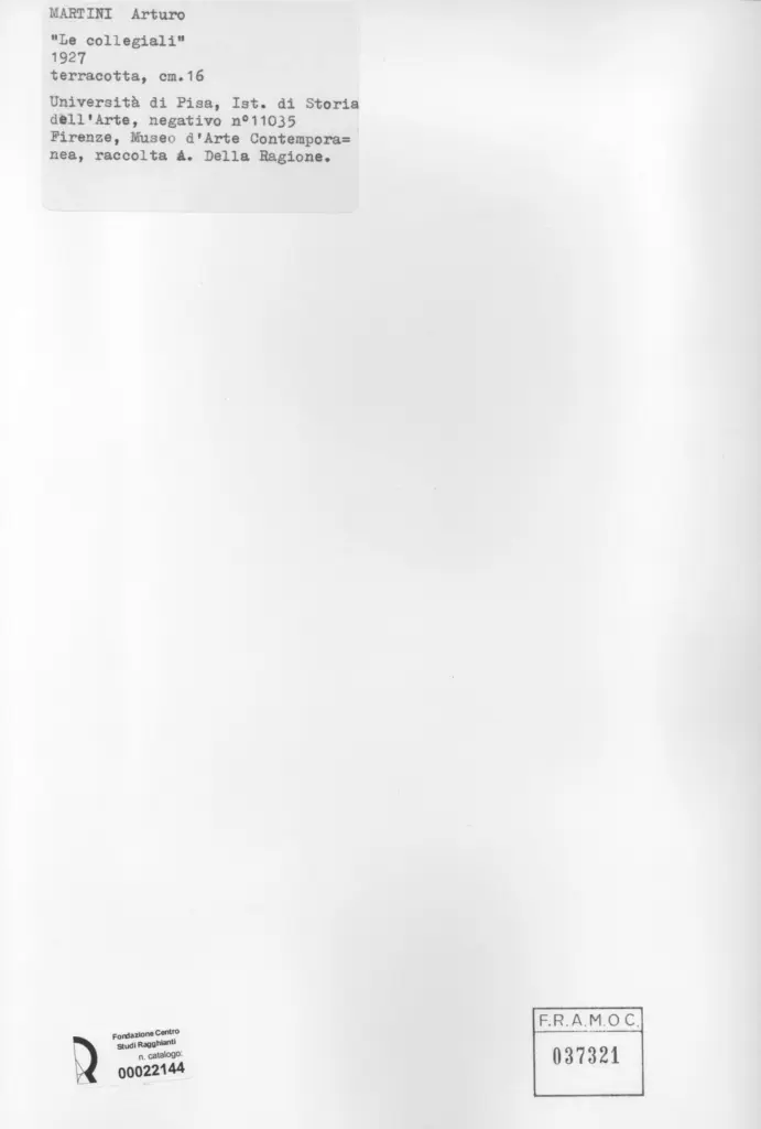 Universit&agrave; di Pisa. Dipartimento di Storia delle Arti , retro