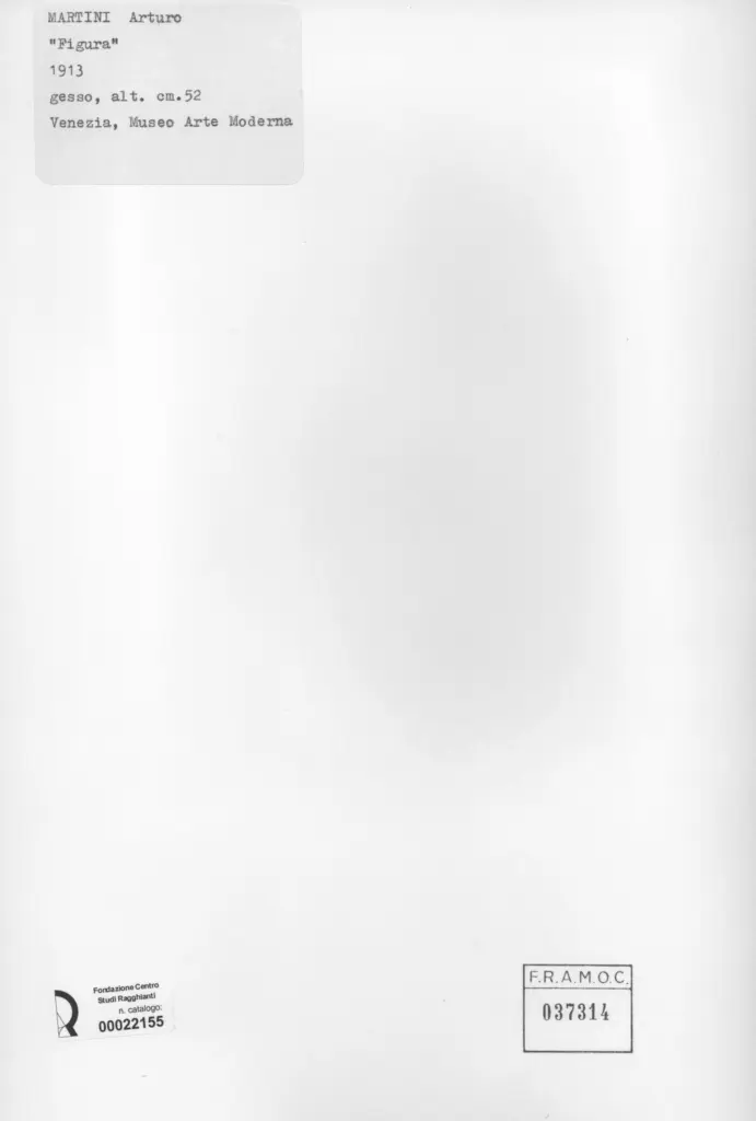 Anonimo , Martini, Arturo - sec. XX - Figura , retro