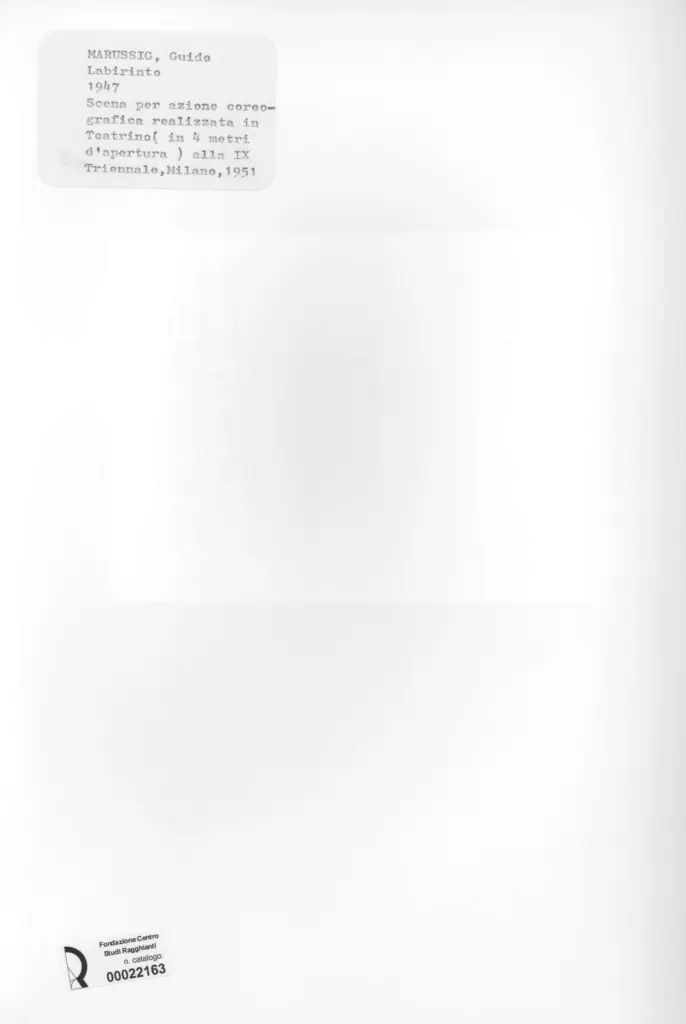 Anonimo , Marussig, Guido - sec. XX - Labirinto , retro