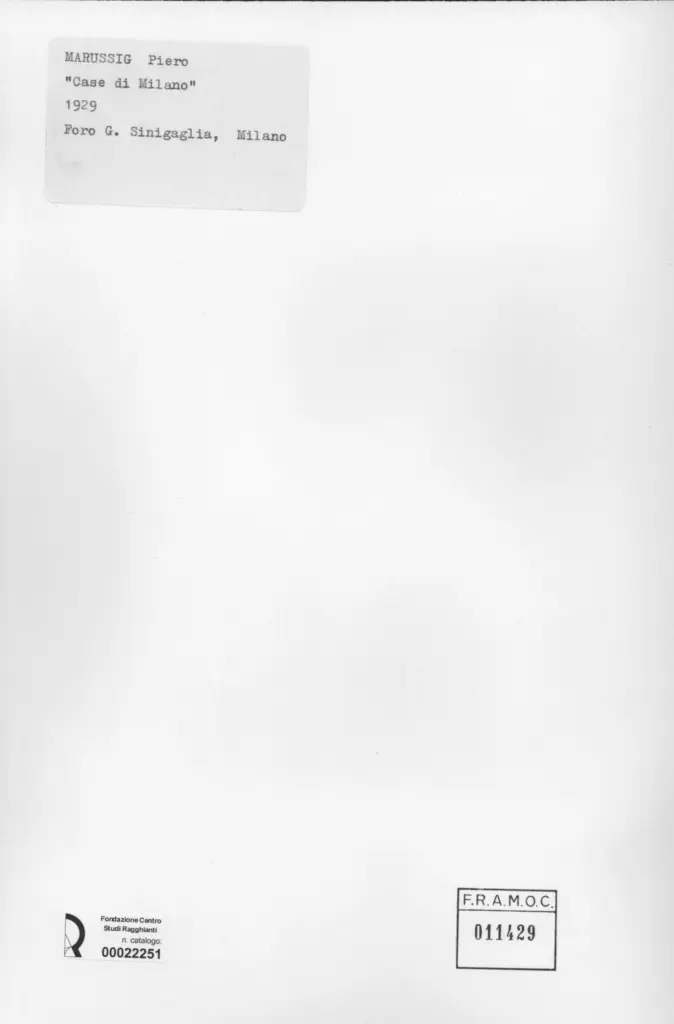 Sinigaglia, Gian , retro