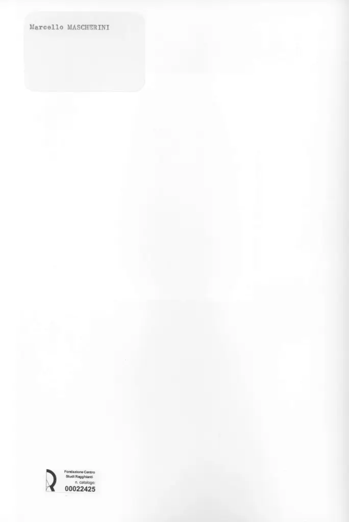 Anonimo , Mascherini, Marcello - sec. XX - Figura , retro