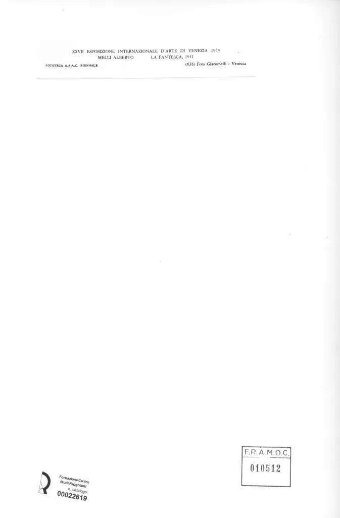 Giacomelli , Melli, Roberto - sec. XX - La fantesca , retro