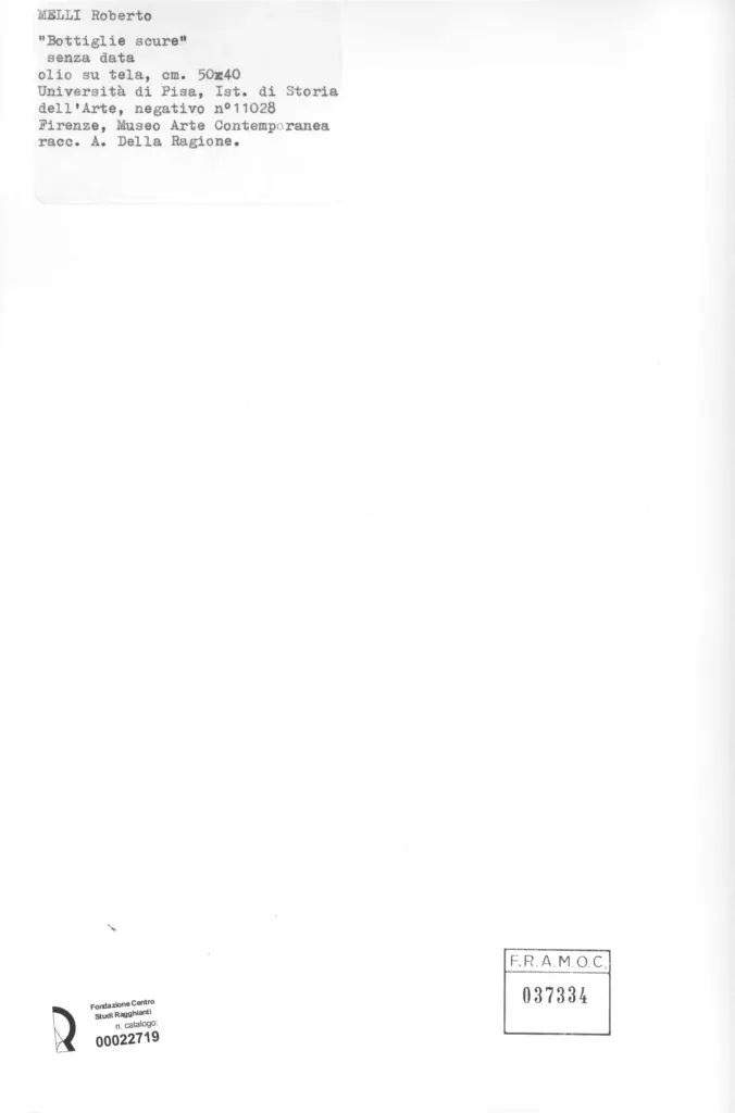 Universit&agrave; di Pisa. Dipartimento di Storia delle Arti , Melli, Roberto - - , retro