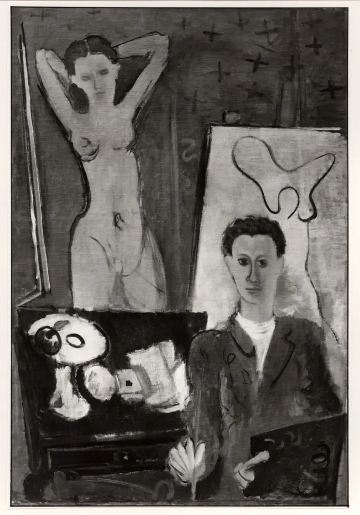 Fotografia Ferruzzi , Menzio, Francesco - sec. XX - Autoritratto con la modella , fronte