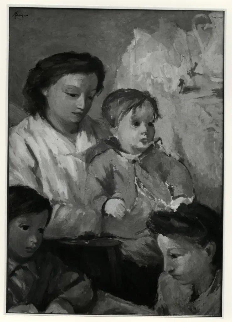 Giacomelli , Menzio, Francesco - sec. XX - Ritratto della mia famiglia , fronte