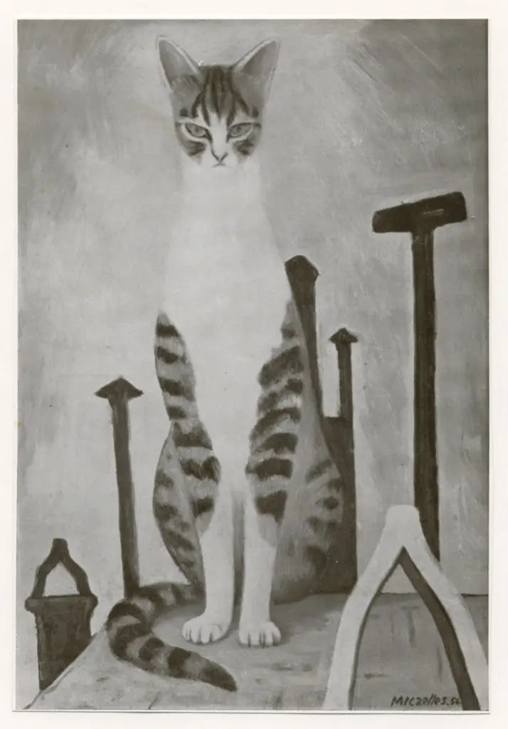 Anonimo , Micaelles, Ruggero Alfredo - sec. XX - Il gatto , fronte