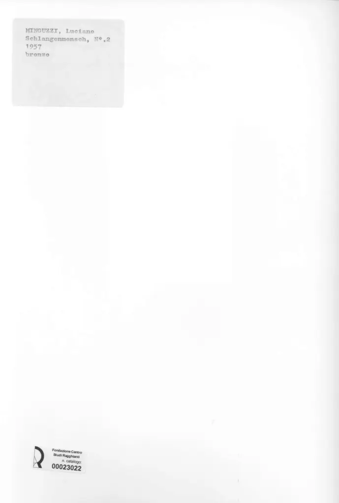 Anonimo , Minguzzi, Luciano - sec. XX - Schlangenmensch n° 2 , retro