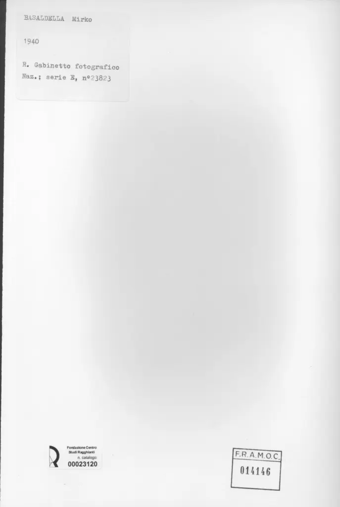 Istituto Centrale per il Catalogo e la Documentazione: Fototeca Nazionale , retro