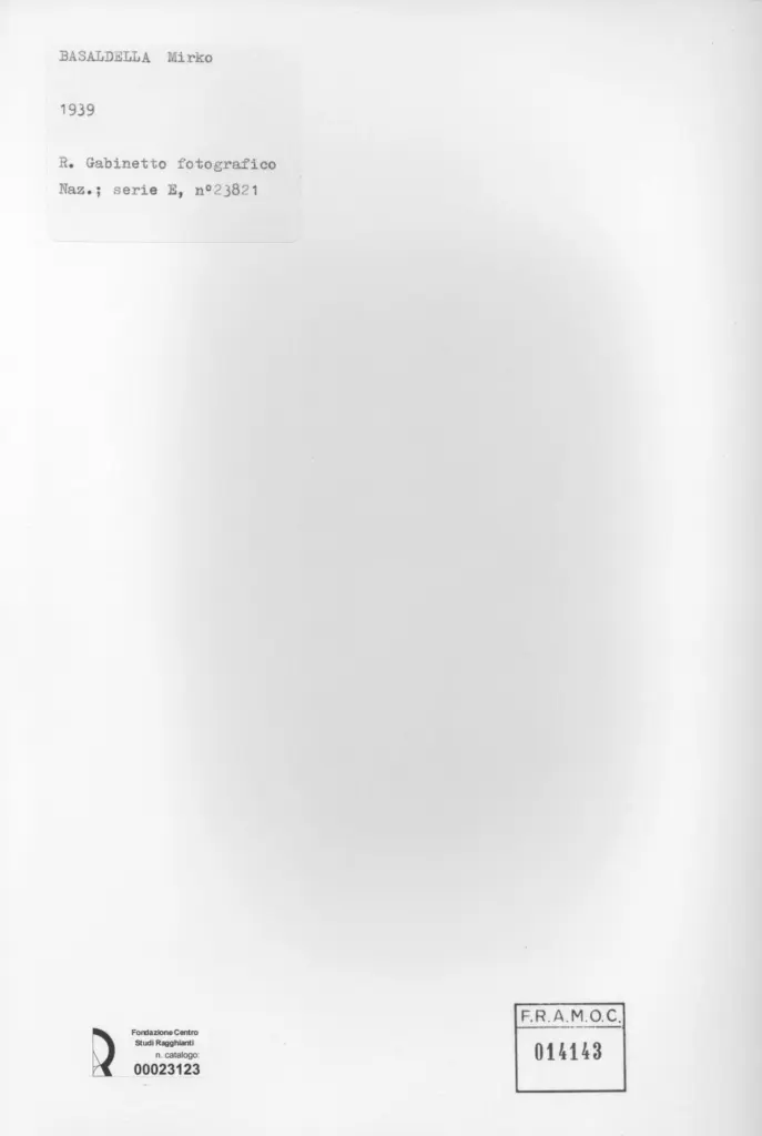 Istituto Centrale per il Catalogo e la Documentazione: Fototeca Nazionale , retro