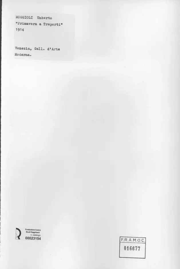 Anonimo , Moggioli, Umberto - sec. XX - Primavera a Treporti , retro