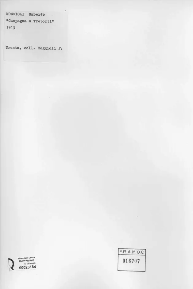 Anonimo , Moggioli, Umberto - sec. XX - Campagna a Treporti , retro
