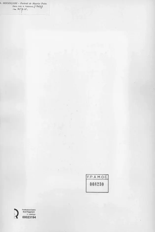 Anonimo , Modigliani, Amedeo - sec. XX - Portrait de Maurice Potin , retro
