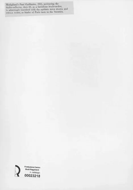 Anonimo , Modigliani, Amedeo - sec. XX - Paul Guillaume , retro