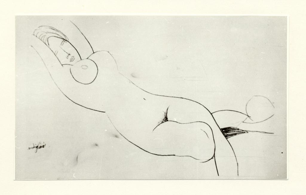 Anonimo , Modigliani, Amedeo - sec. XX - Nudo di donna , fronte