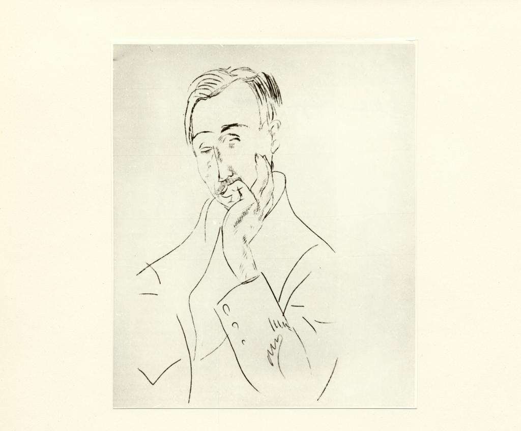 Anonimo , Modigliani, Amedeo - sec. XX - Ritratto d'uomo , fronte