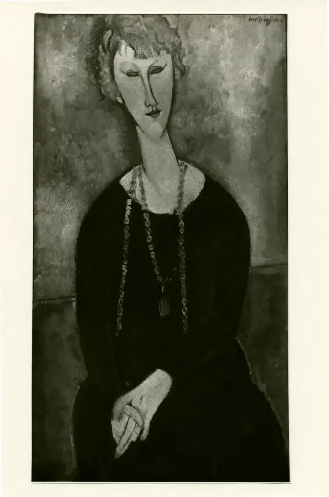 Anonimo , Modigliani, Amedeo - sec. XX - Ritratto della signora M&eacute;nier , fronte