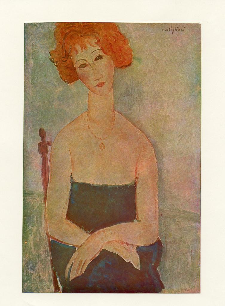 Modigliani, Amedeo , The Redhead with a gem -