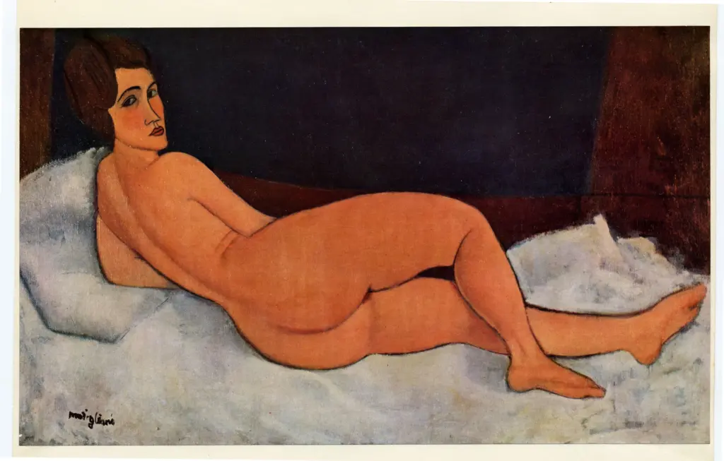 Anonimo , Modigliani, Amedeo - sec. XX - Nudo disteso , fronte