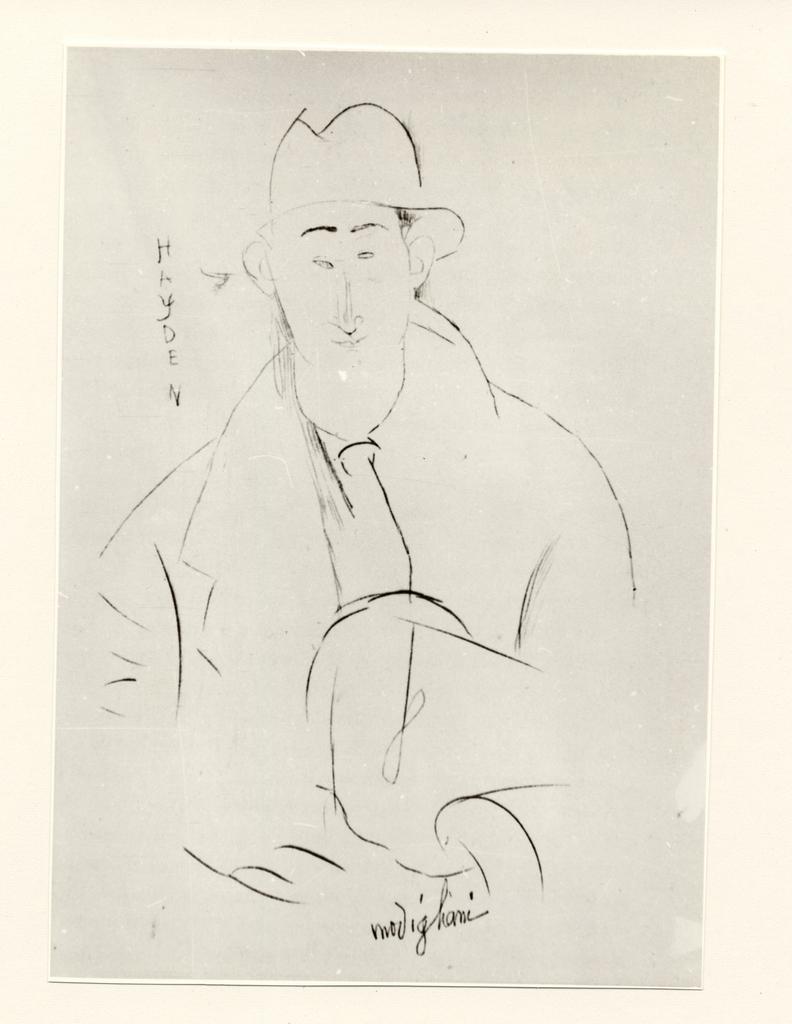 Anonimo , Modigliani, Amedeo - sec. XX - Ritratto di Hayden , fronte