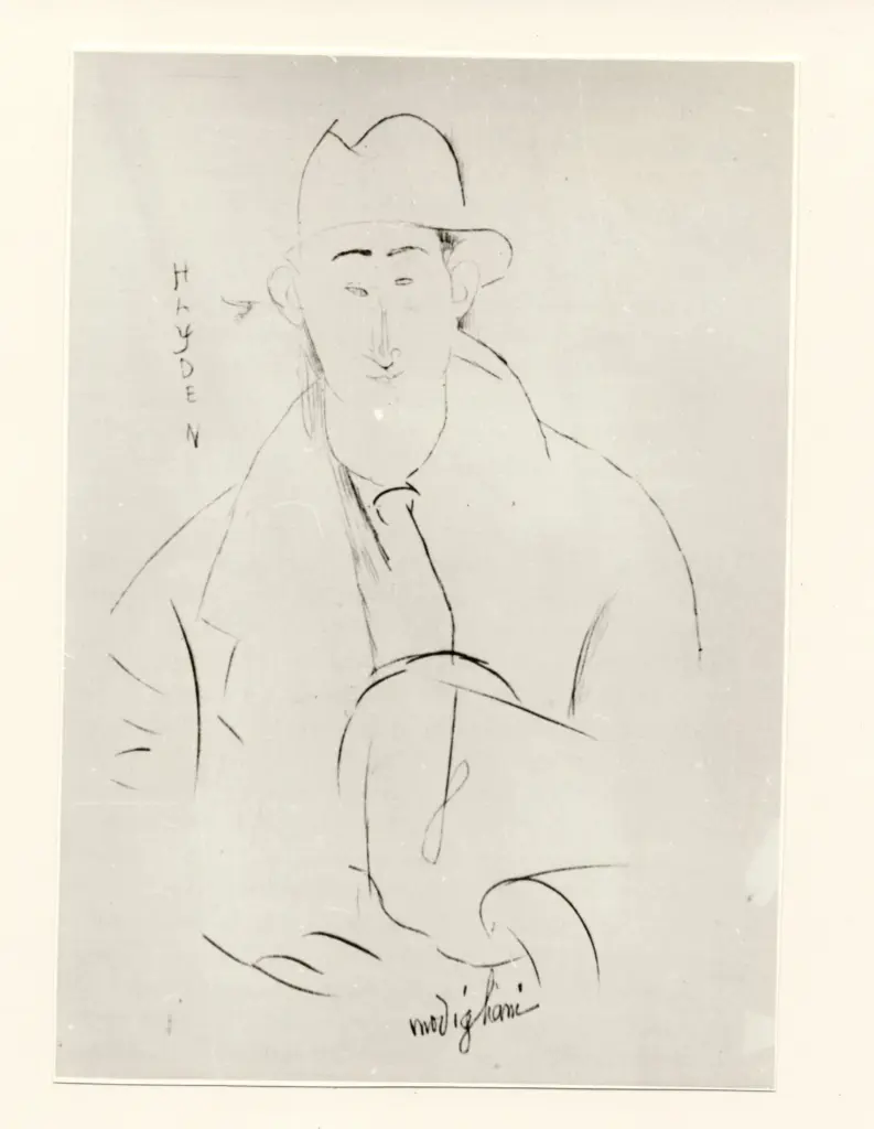 Anonimo , Modigliani, Amedeo - sec. XX - Ritratto di Hayden , fronte
