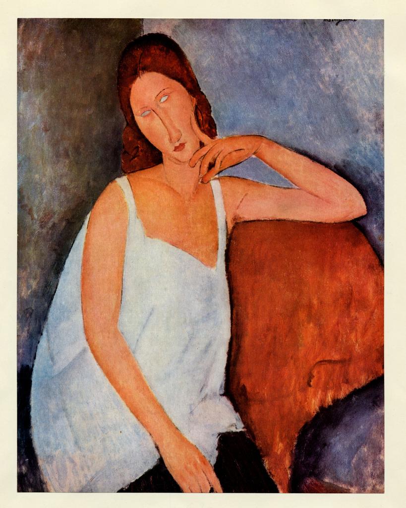 Anonimo , Modigliani, Amedeo - sec. XX - Jeanne Hébuterne à la chemise , fronte