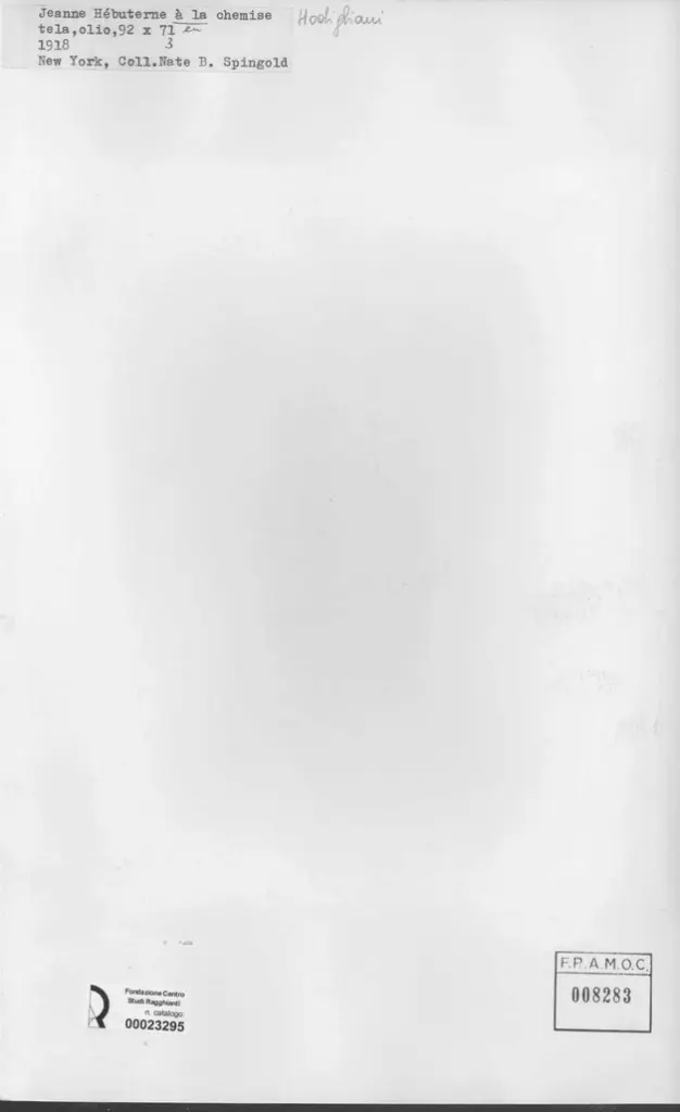 Anonimo , Modigliani, Amedeo - sec. XX - Jeanne H&eacute;buterne &agrave; la chemise , retro