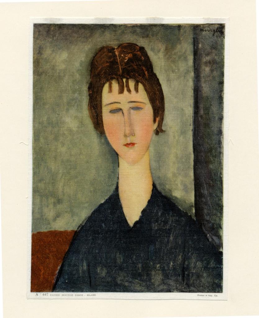 Anonimo , Modigliani, Amedeo - sec. XX - Ragazza con la frangetta , fronte