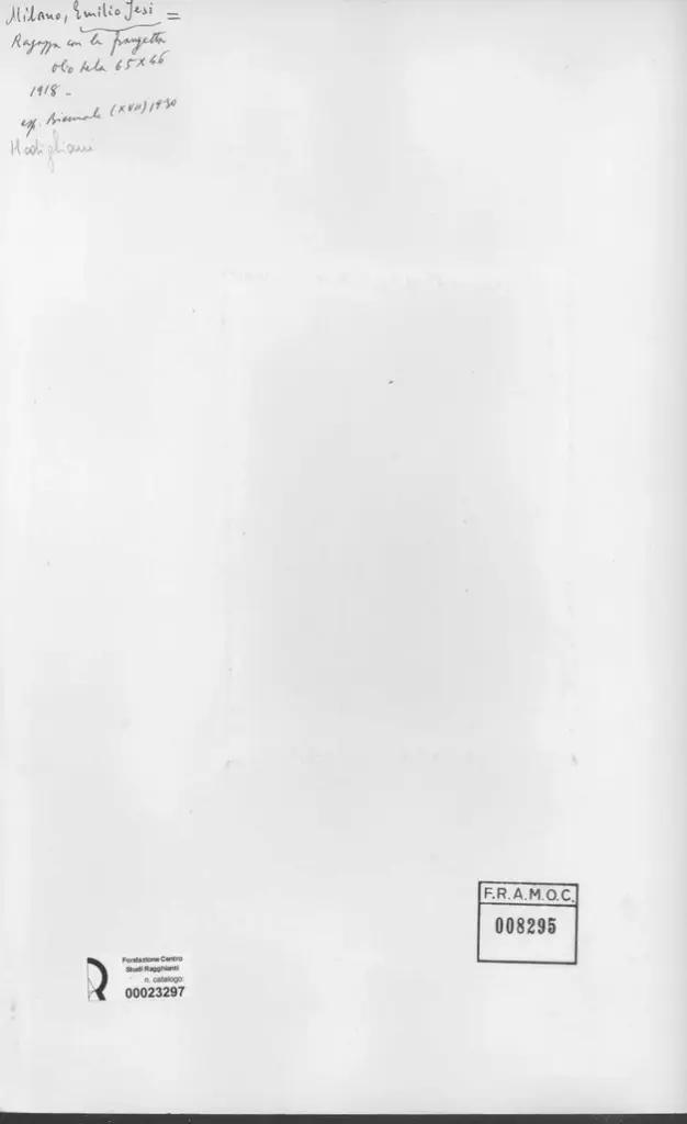 Anonimo , Modigliani, Amedeo - sec. XX - Ragazza con la frangetta , retro