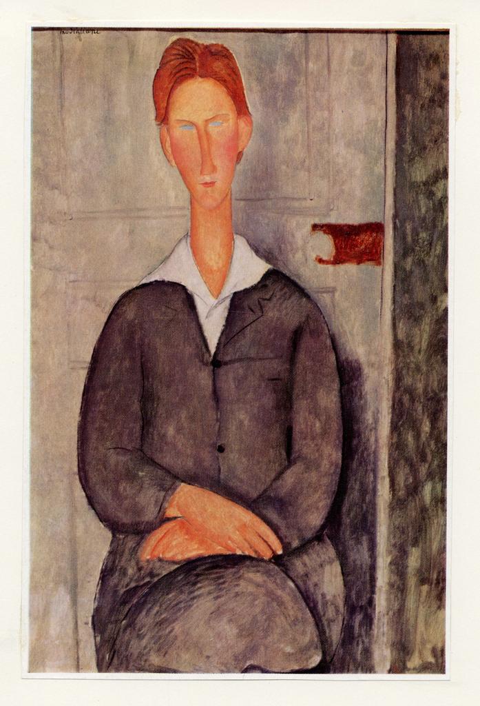 Anonimo , Modigliani, Amedeo - sec. XX - Garçon aux chevaux rouge , fronte
